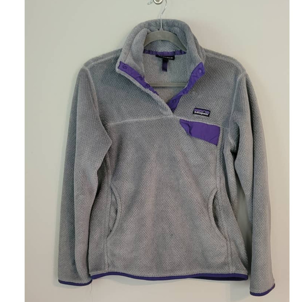 Patagonia Women's Synchilla T-Snap Fleece Pullover Gray Medium